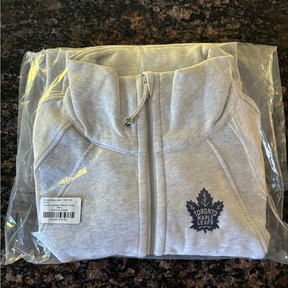 Lululemon x Toronto Maple Leafs Half Zip Scuba Hoodie Funnel Neck Size M/L - Picture 1 of 5